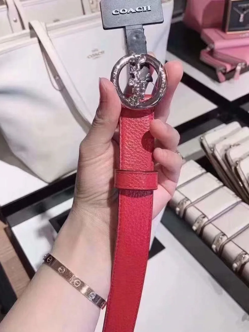 coach women belt —M